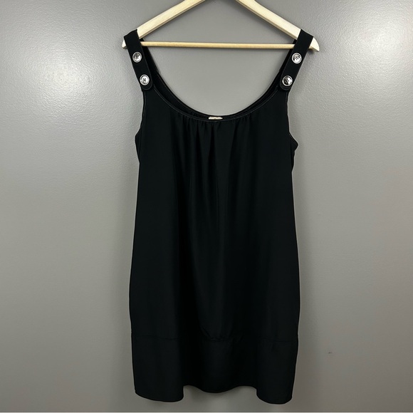 Aritzia Wilfred 100% Silk Black Dress Pockets Size Large - Picture 2 of 11